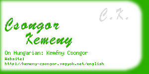 csongor kemeny business card