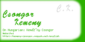 csongor kemeny business card
